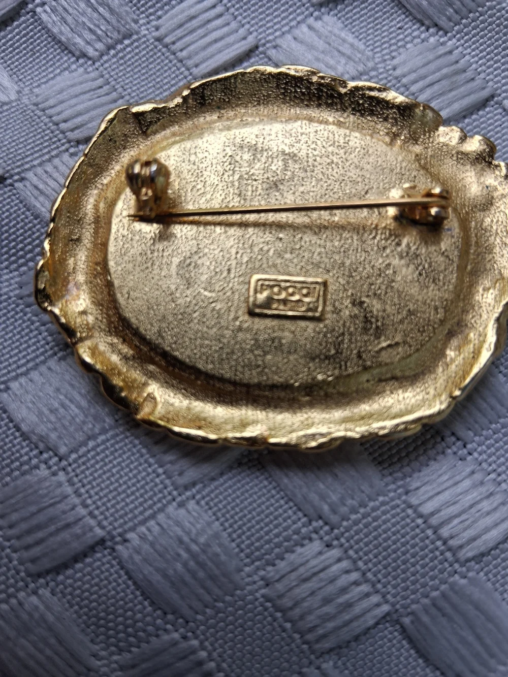 POGGY PARIS Gold and Silver Oval Statement Brooch - Women's Jewelry